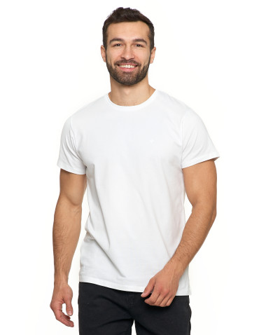 Koszulki, topy, koszule - Koszulka męska T-shirt bawełniana Premium okrągły dekolt BIAŁY - produkt 3