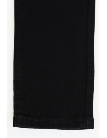Spodnie - Spodnie damskie jeansowe mom fit CZARNY - produkt 7