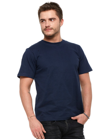 Koszulki, topy, koszule - Koszulka męska bawełniana T-shirt GRANATOWY - produkt 4