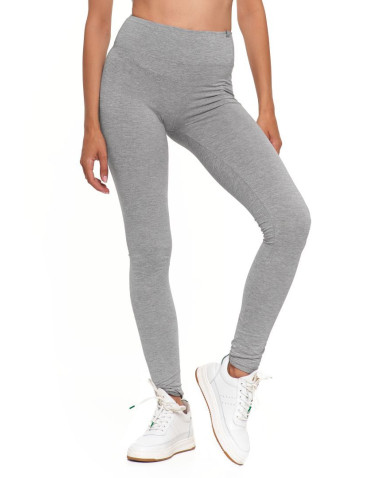 Legginsy - Klasyczne legginsy damskie z wysokim stanem GRAFIT - produkt 3