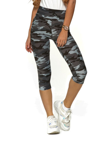 Legginsy - Legginsy damskie 3/4 moro WZÓR 1 - produkt 4