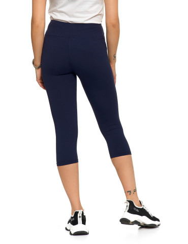 Legginsy - Klasyczne legginsy 3/4 damskie peach touch GRANATOWY - produkt 2