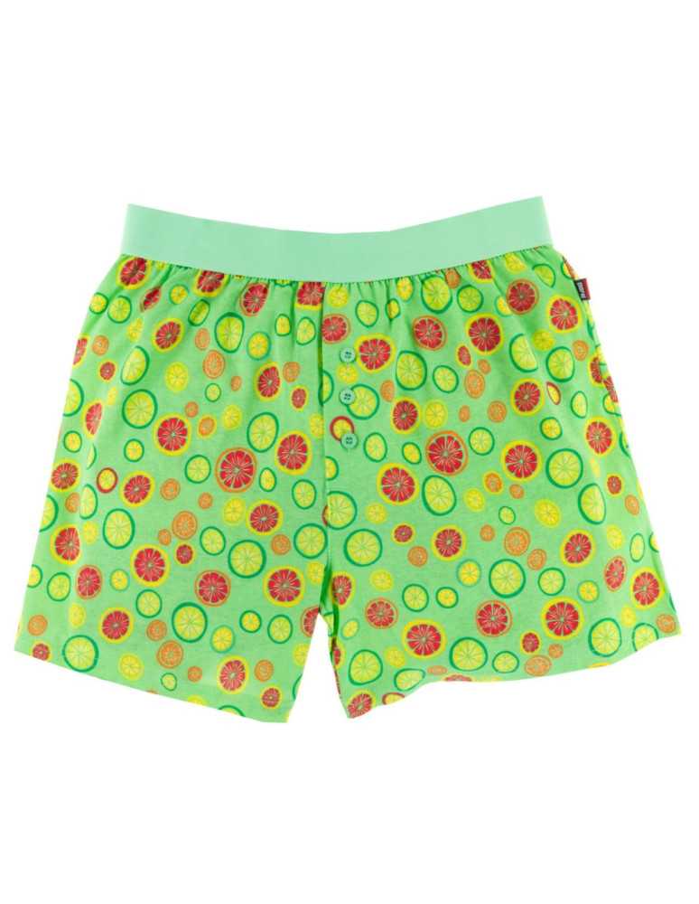 Bokserki luźne - Bokserki męskie bawełniane cytryny Plus Size ZIELONY - produkt moraj.pl 1