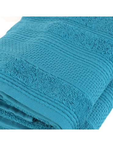 Kąpielowe - Mały ręcznik kąpielowy bawełniany 100% 50x100 cm 2-pak TURKUSOWY - produkt 2