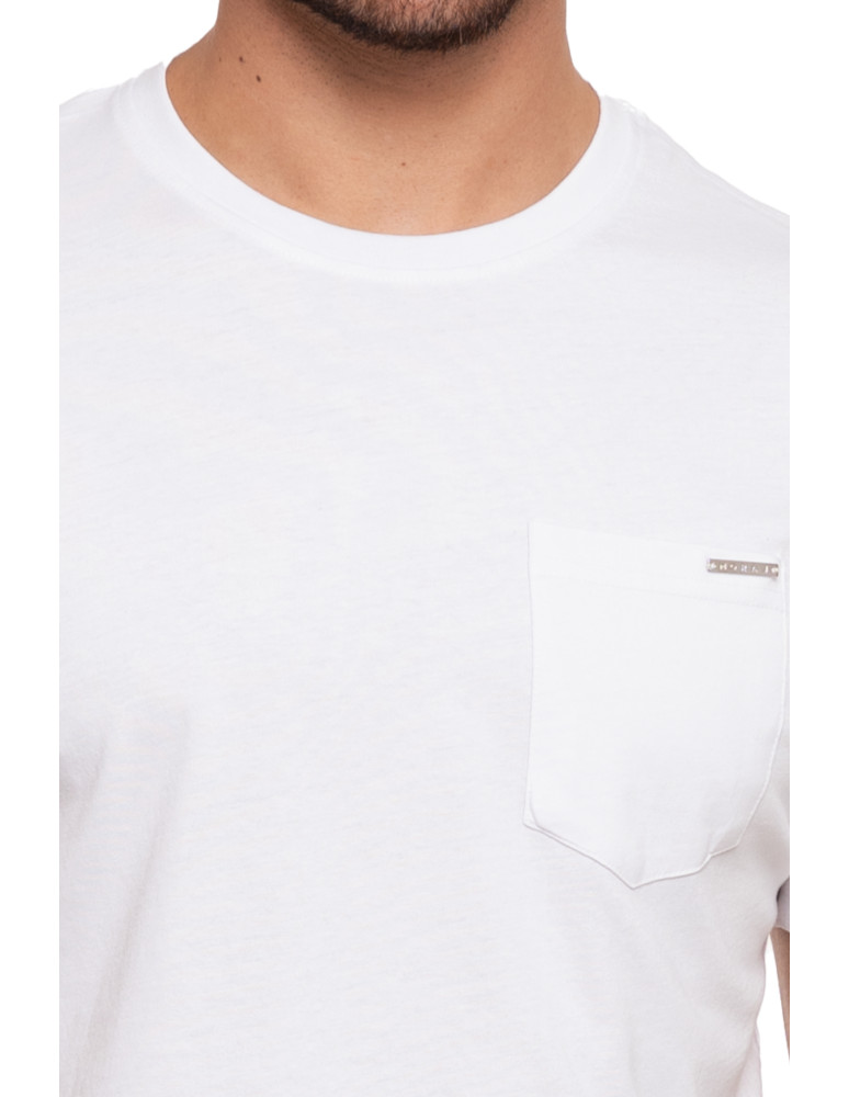 Koszulki, topy, koszule - Koszulka męska T-shirt bawełniany z kieszonką BIAŁY - produkt moraj.pl 3