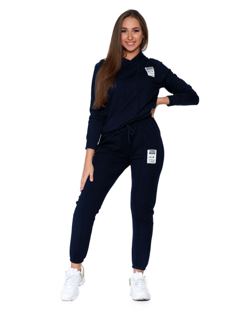 Bluzy - Bluza damska z kapturem GRANATOWY - produkt moraj.pl 1