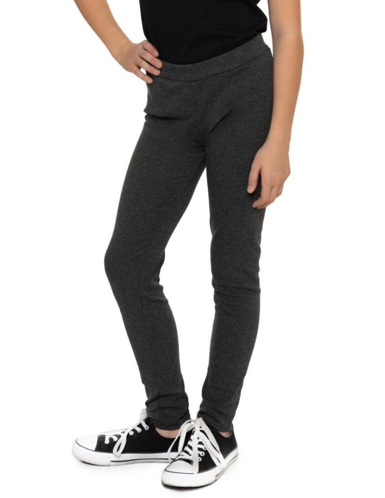 Dziewczynka - Legginsy dziewczęce klasyczne CIEMNY SZARY - produkt moraj.pl 1