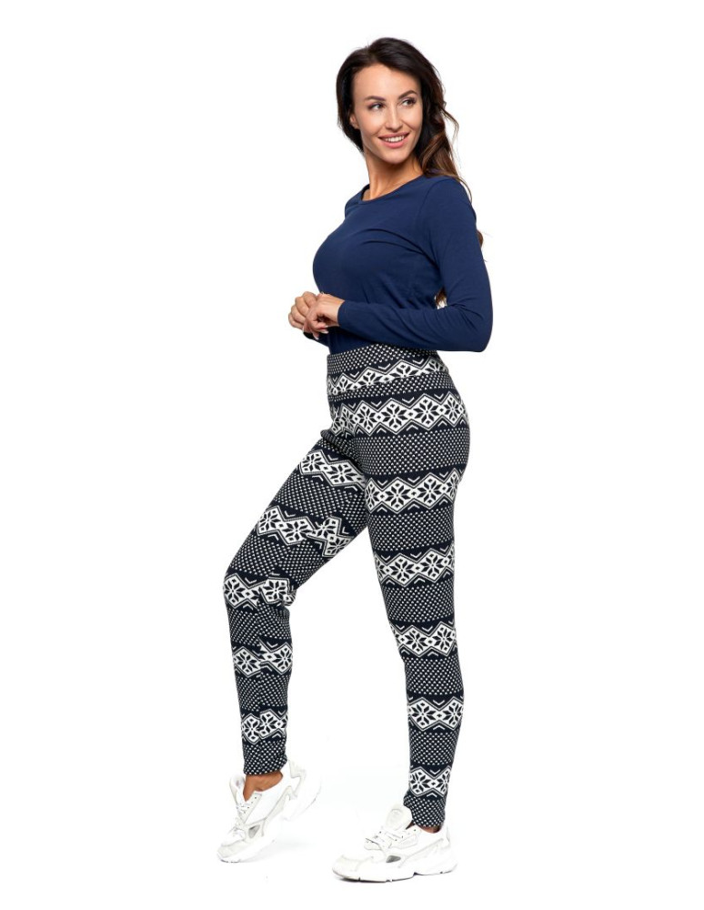 Legginsy - Ocieplane legginsy damskie w skandynawski wzór WZÓR 1 - produkt moraj.pl 2
