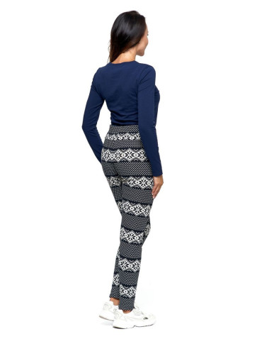Legginsy - Ocieplane legginsy damskie w skandynawski wzór WZÓR 1 - produkt 3