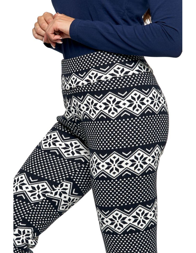 Legginsy - Ocieplane legginsy damskie w skandynawski wzór WZÓR 1 - produkt moraj.pl 5