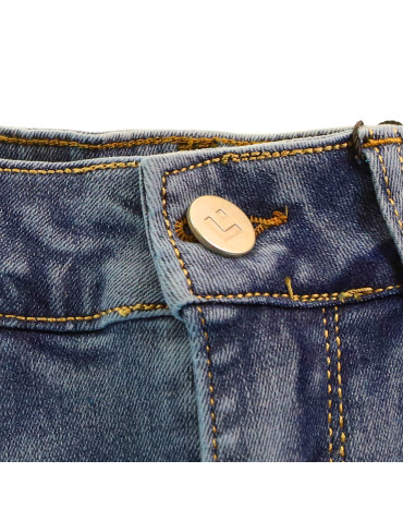 Spodnie - Jeansy spodnie damskie skinny z wysokim stanem JEANS - produkt 5