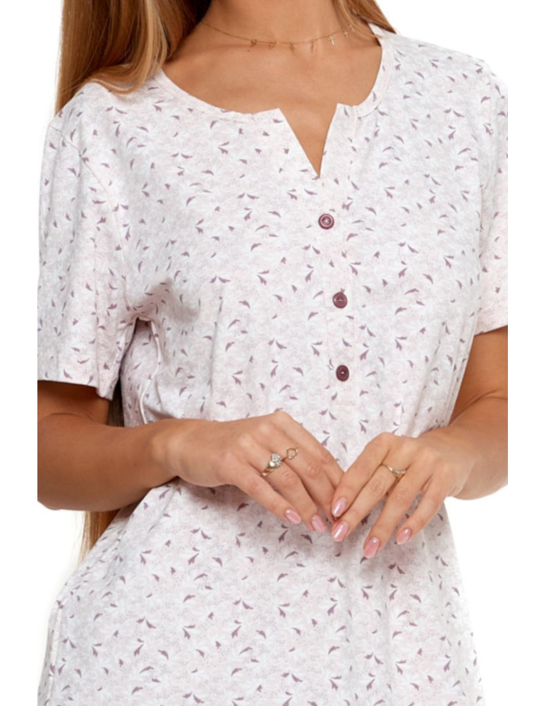 Koszule nocne - Koszula nocna damska bawełniana rozpinana rozmiar 4XL 5XL WZÓR 1 - produkt moraj.pl 3