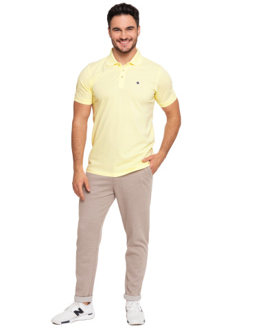 Polo - Koszulka męska polo bawełniana Premium klasyczna ŻÓŁTY - produkt 4