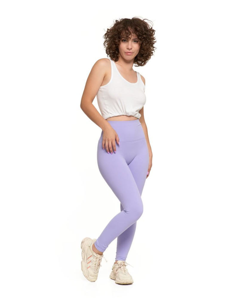 Legginsy - Legginsy damskie sportowe funkcyjne z wysokim stanem FIOLETOWY - produkt moraj.pl 1