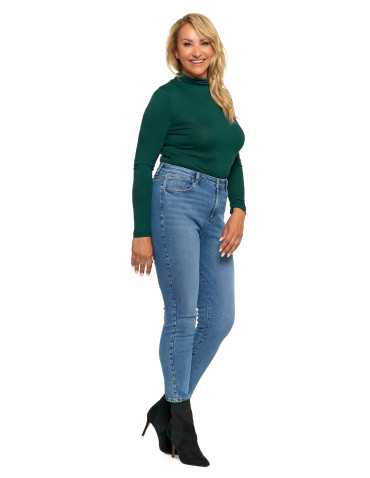 Spodnie - Spodnie jeansy damskie skinny z wysokim stanem JEANS - produkt 4