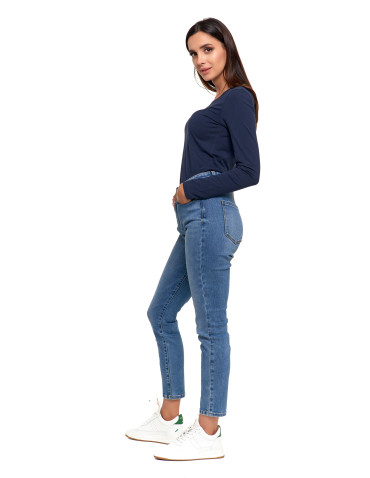 Spodnie - Spodnie jeansy damskie skinny z wysokim stanem JEANS - produkt 6