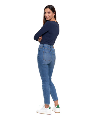 Spodnie - Spodnie jeansy damskie skinny z wysokim stanem JEANS - produkt 8