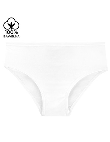 Figi - Majtki damskie figi wysoki stan 100% bawełna białe 6-pak BIAŁY - produkt 2