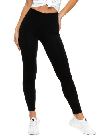 Legginsy - Klasyczne legginsy ocieplane damskie CZARNY - produkt 1
