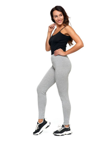 Legginsy - Klasyczne legginsy ocieplane damskie JASNY SZARY - produkt 6