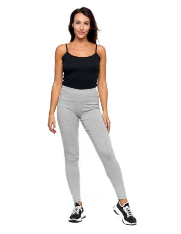 Legginsy - Klasyczne legginsy ocieplane damskie JASNY SZARY - produkt 7