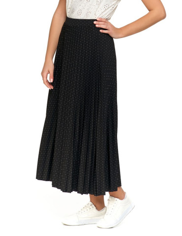 Spódnice - Plisowana spódnica damska maxi CZARNY - produkt 2