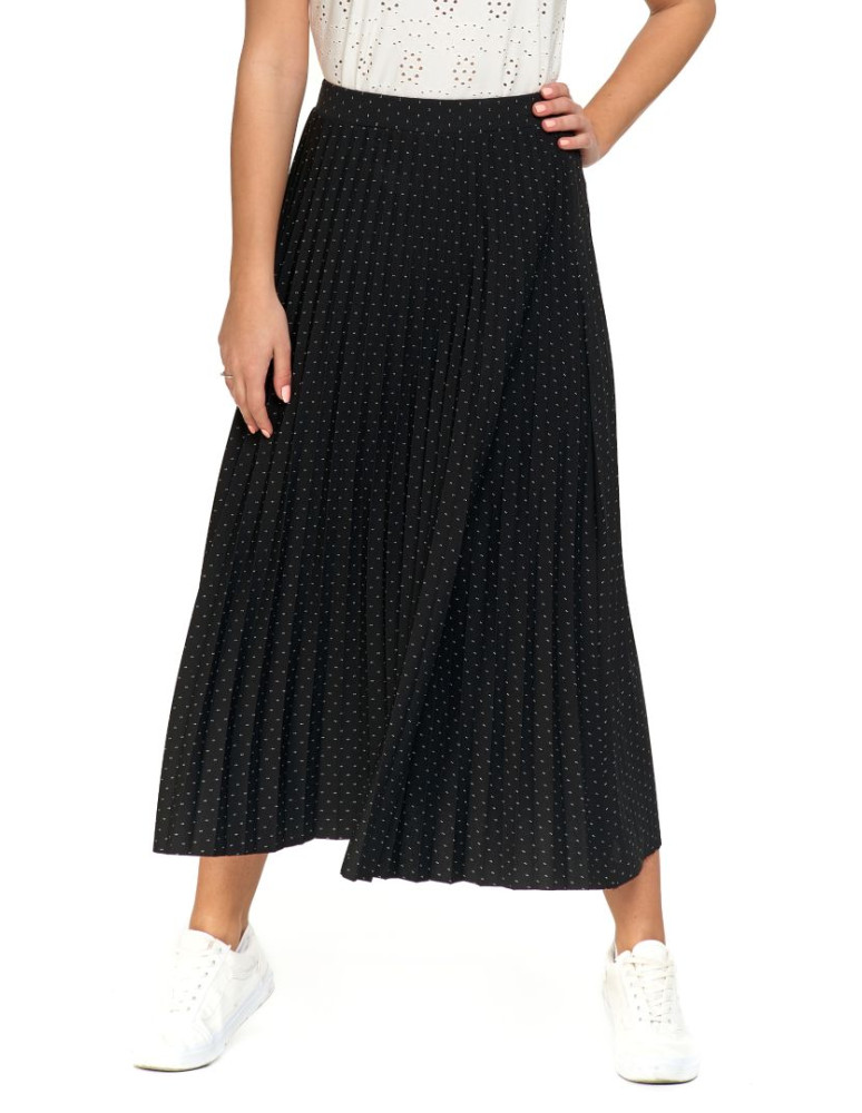 Spódnice - Plisowana spódnica damska maxi CZARNY - produkt moraj.pl 3