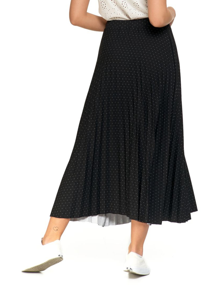 Spódnice - Plisowana spódnica damska maxi CZARNY - produkt moraj.pl 4