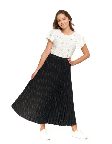 Spódnice - Plisowana spódnica damska maxi CZARNY - produkt 5