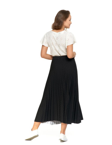 Spódnice - Plisowana spódnica damska maxi CZARNY - produkt 6