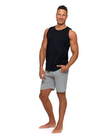 Koszulki, topy, koszule - Tank top męski bawełniany koszulka bez rękawów CZARNY - produkt 3