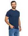 Koszulka męska T-shirt bawełniana Premium okrągły dekolt GRANATOWY