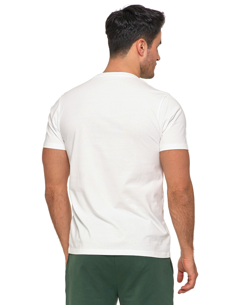 Koszulki, topy, koszule - Biała koszulka męska bawełniana T-shirt z nadrukiem gór BIAŁY - produkt moraj.pl 3