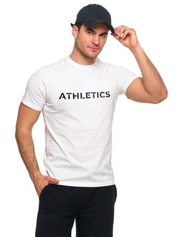 Koszulki, topy, koszule - T-shirt koszulka bawełniana krótki rękaw z napisem BIAŁY - produkt 4
