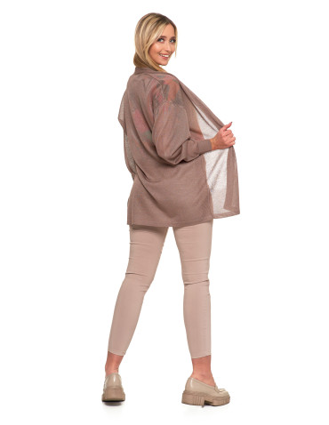 Swetry - Cienki sweter damski wiskozowy kardigan MOKKA - produkt 7