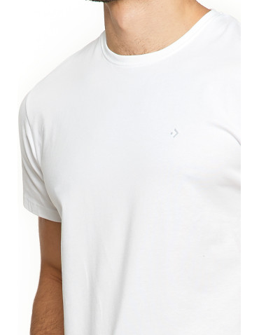 Koszulki, topy, koszule - Koszulka męska t-shirt z bawełny czesanej PREMIUM LINE BIAŁY - produkt 3