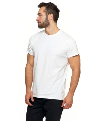 Koszulki, topy, koszule - Koszulka męska t-shirt z bawełny czesanej PREMIUM LINE BIAŁY - produkt 4