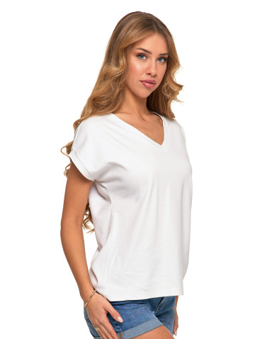 Koszulki i topy - Koszulka damska bawełniana Premium T-shirt oversize BIAŁY - produkt 2