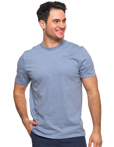 Koszulki, topy, koszule - Koszulka męska bawełniana z krótkim rękawem T-shirt NIEBIESKI - produkt 1