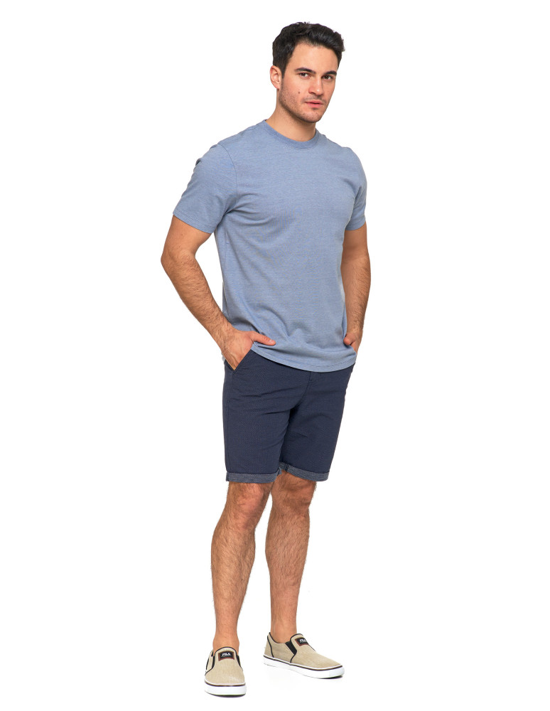 Koszulki, topy, koszule - Koszulka męska bawełniana z krótkim rękawem T-shirt NIEBIESKI - produkt moraj.pl 3