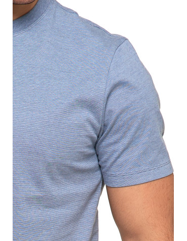 Koszulki, topy, koszule - Koszulka męska bawełniana z krótkim rękawem T-shirt NIEBIESKI - produkt 4