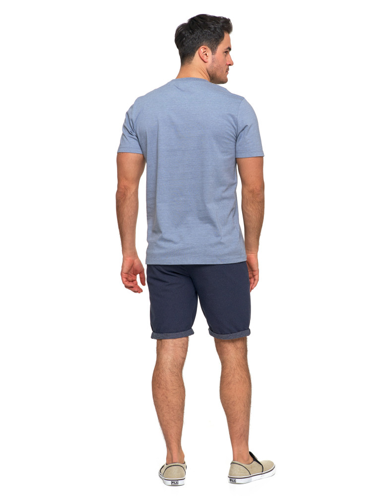 Koszulki, topy, koszule - Koszulka męska bawełniana z krótkim rękawem T-shirt NIEBIESKI - produkt moraj.pl 6