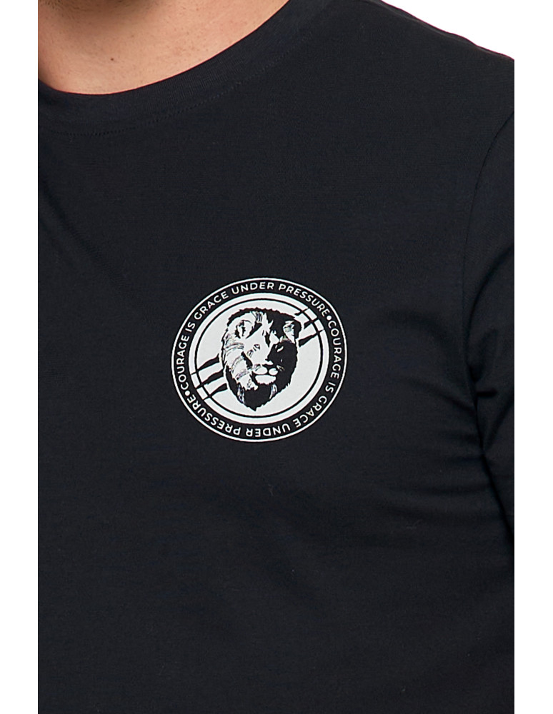 Koszulki, topy, koszule - Koszulka męska t-shirt bawełniany logo z napisem CZARNY - produkt moraj.pl 2