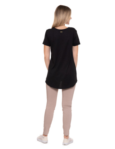 Koszulki i topy - T-shirt damski koszulka stylowa z printem CZARNY - produkt 8