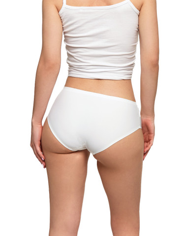 Figi - Majtki damskie figi bikini laserowo cięte BIAŁY - produkt 4