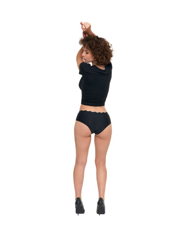 Figi - Majtki damskie bezszwowe figi bikini CZARNY - produkt 9
