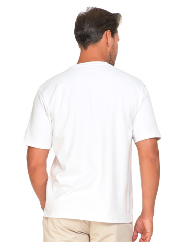 Koszulki, topy, koszule - T-shirt męski oversize bawełna Premium koszulka bez wzoru BIAŁY - produkt 4