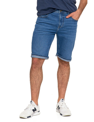 Szorty - Krótkie spodenki męskie jeansowe granatowe JEANS - produkt 3