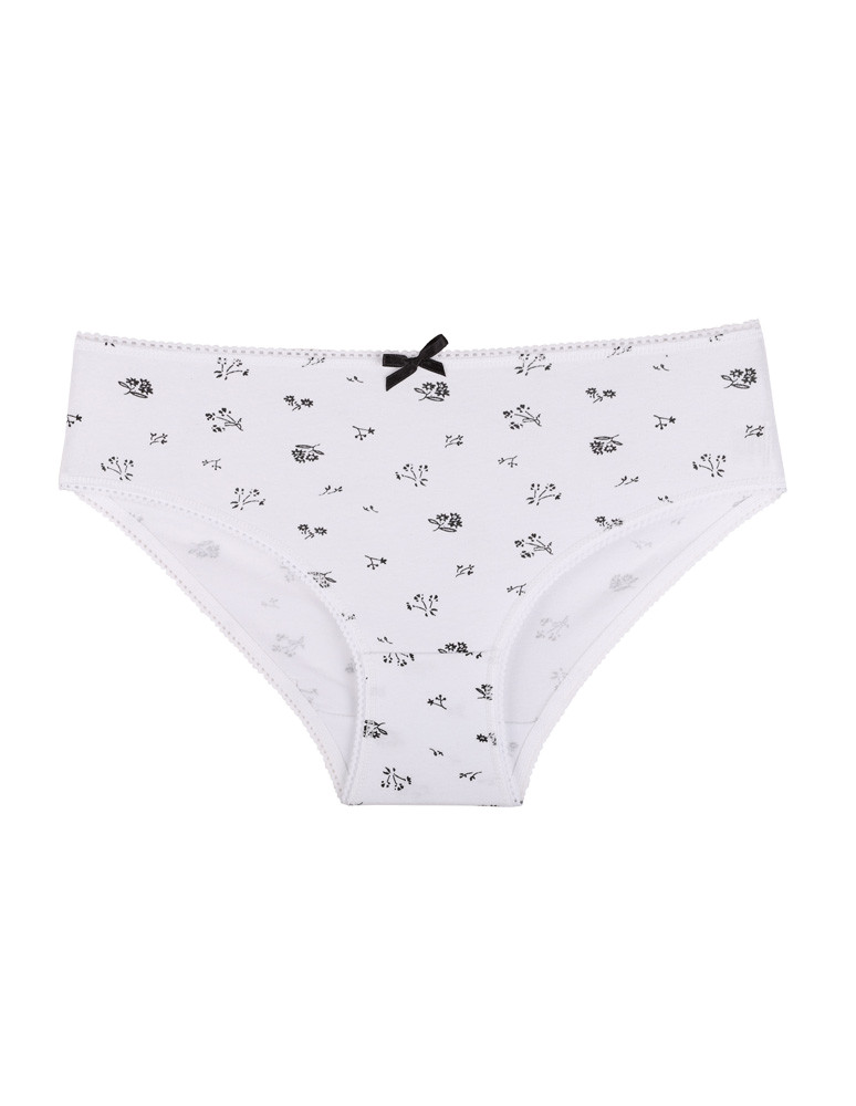 Figi - Figi damskie bikini bawełniane w drobne wzory 4-pak WIELOKOLOROWY - produkt moraj.pl 5