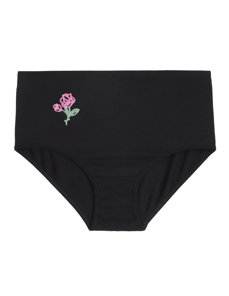 Figi - Majtki figi damskie z wysokim stanem Plus Size 3-pak CZARNY - produkt moraj.pl 4